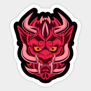 Japanese Oni Harajuku Demon Art Devil Face Sticker